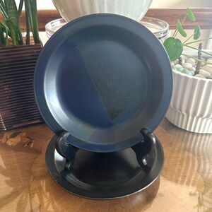 Vintage Set of 2 Iron Mountain Stoneware Blue Ridge Salad Plates, TN Pottery